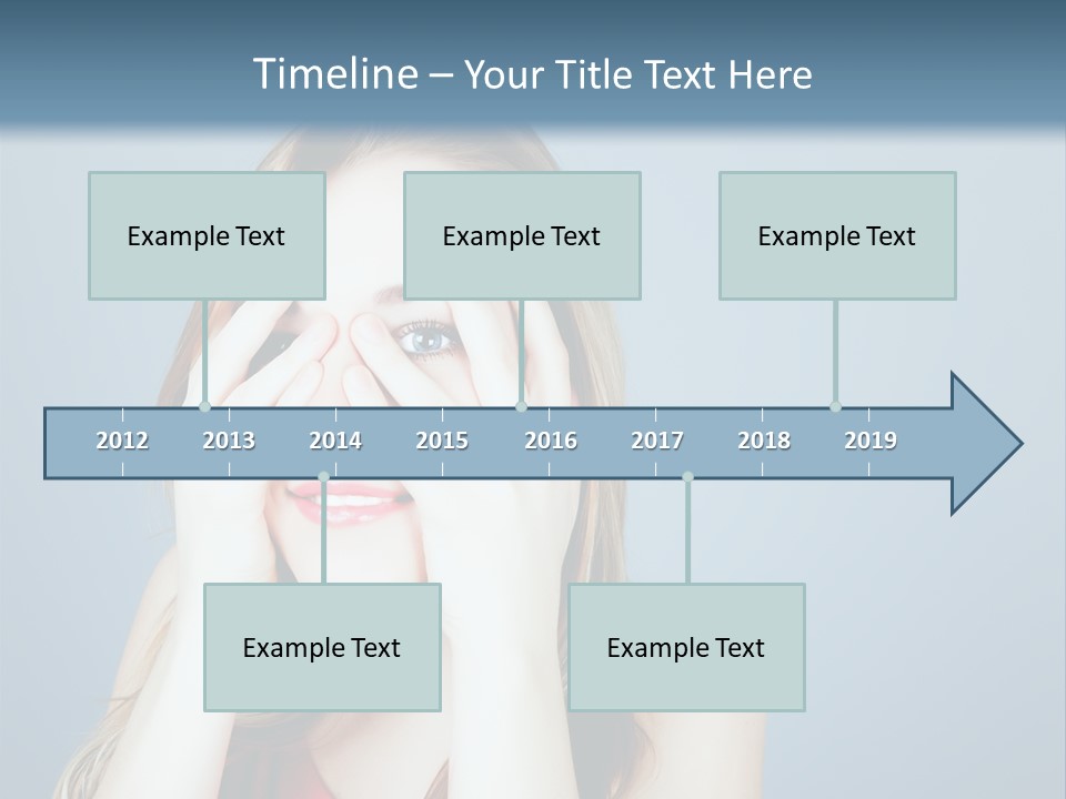 A Woman Covering Her Eyes With Her Hands PowerPoint Template