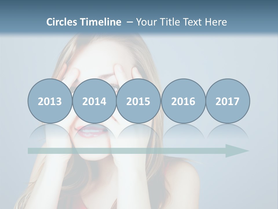 A Woman Covering Her Eyes With Her Hands PowerPoint Template