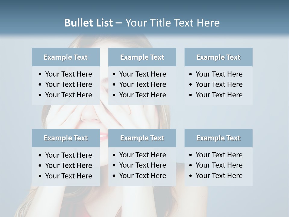 A Woman Covering Her Eyes With Her Hands PowerPoint Template