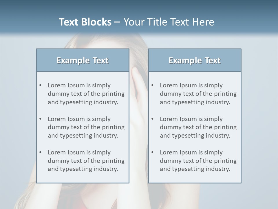 A Woman Covering Her Eyes With Her Hands PowerPoint Template