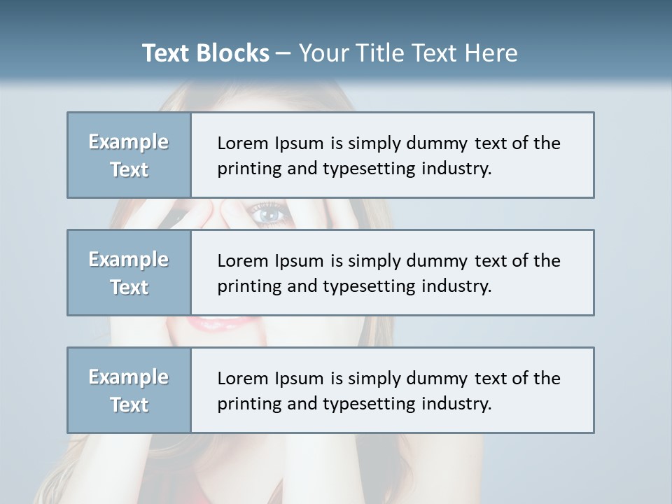 A Woman Covering Her Eyes With Her Hands PowerPoint Template