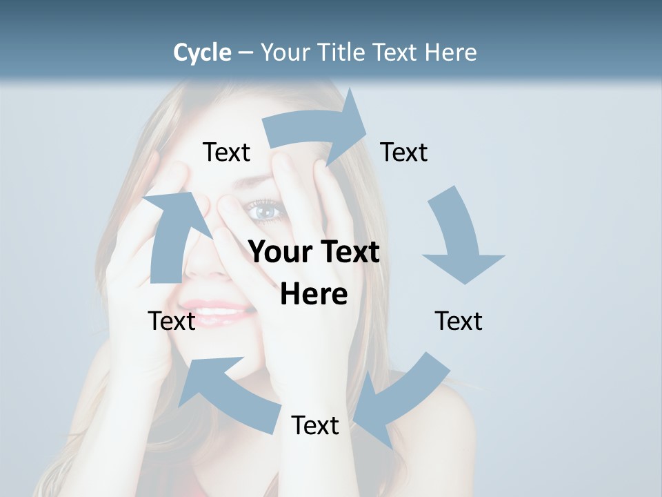 A Woman Covering Her Eyes With Her Hands PowerPoint Template