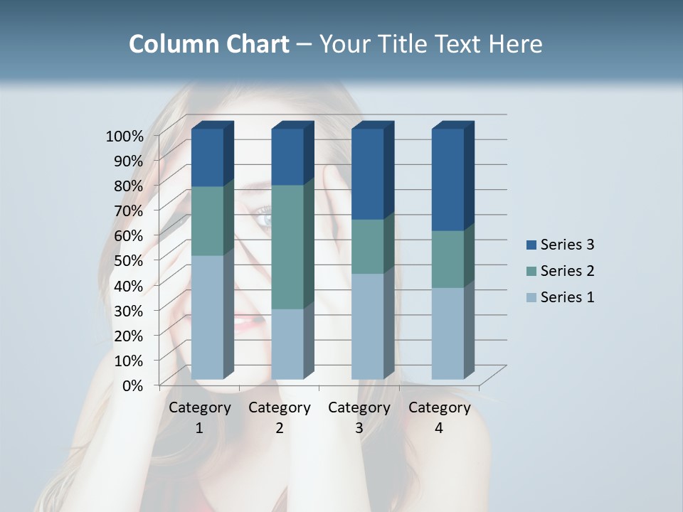 A Woman Covering Her Eyes With Her Hands PowerPoint Template