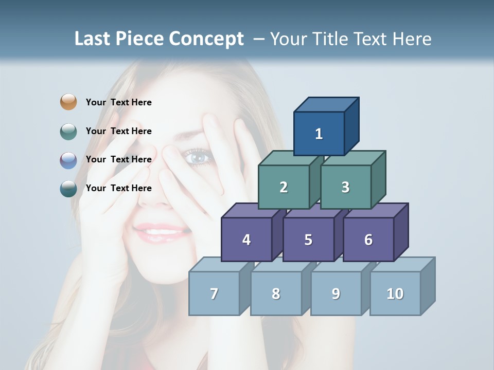 A Woman Covering Her Eyes With Her Hands PowerPoint Template