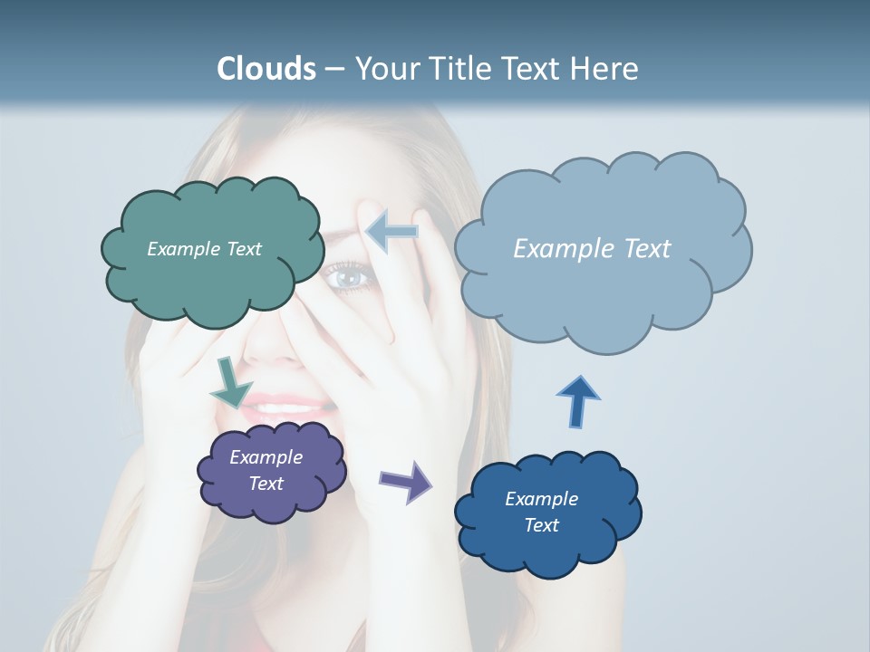 A Woman Covering Her Eyes With Her Hands PowerPoint Template