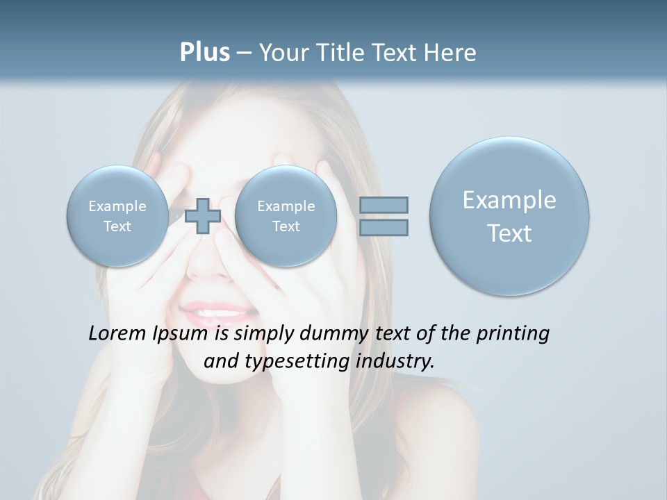 A Woman Covering Her Eyes With Her Hands PowerPoint Template