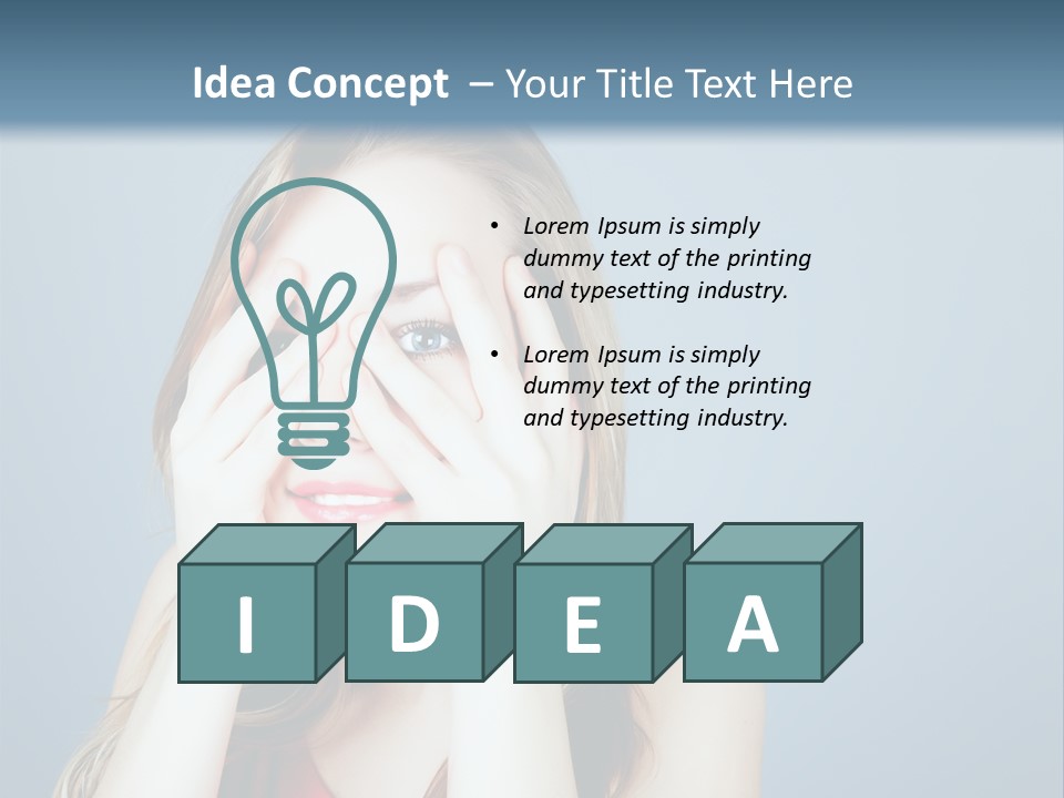 A Woman Covering Her Eyes With Her Hands PowerPoint Template