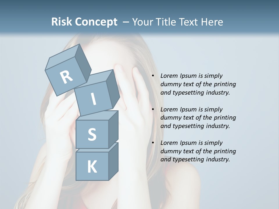 A Woman Covering Her Eyes With Her Hands PowerPoint Template