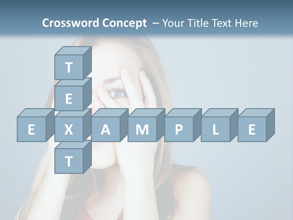 A Woman Covering Her Eyes With Her Hands PowerPoint Template