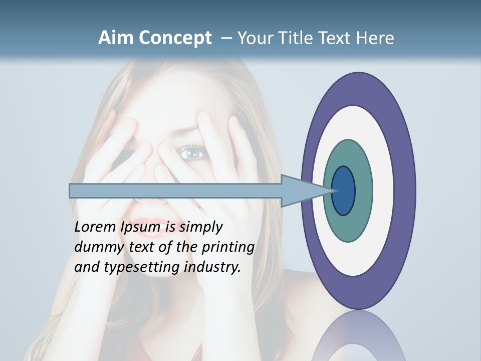 A Woman Covering Her Eyes With Her Hands PowerPoint Template