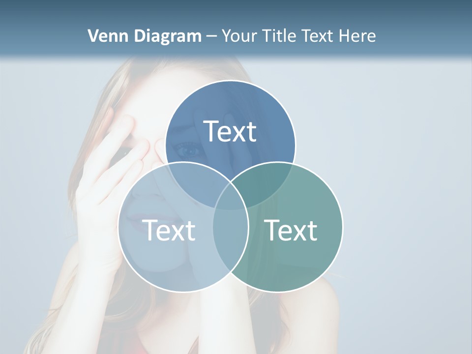 A Woman Covering Her Eyes With Her Hands PowerPoint Template