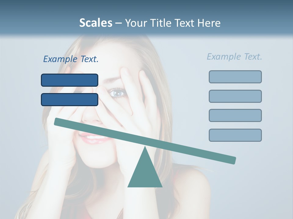 A Woman Covering Her Eyes With Her Hands PowerPoint Template