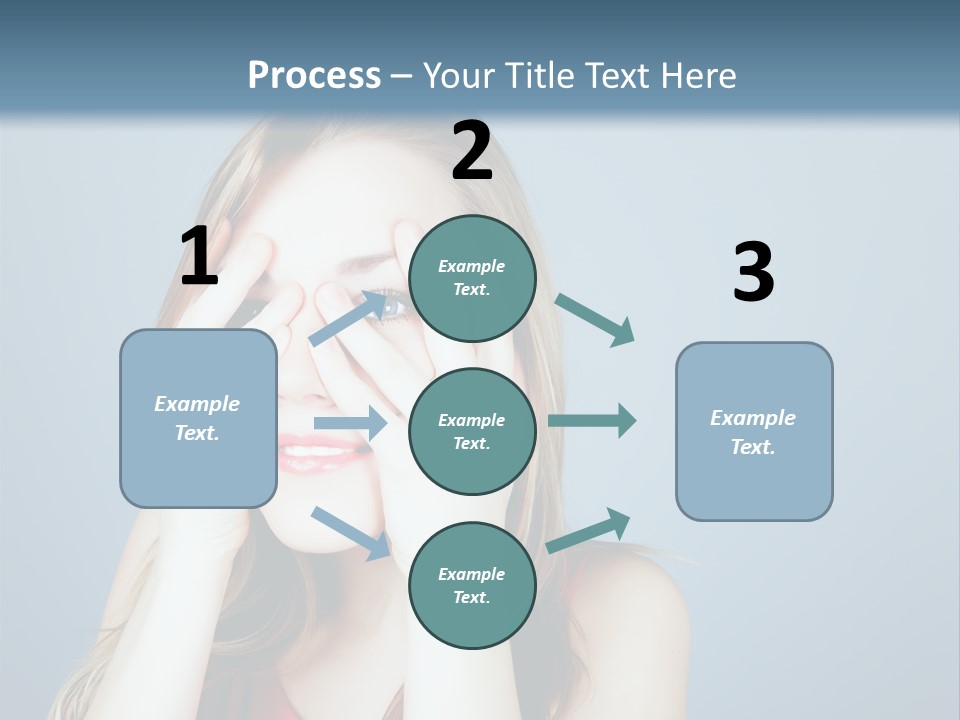 A Woman Covering Her Eyes With Her Hands PowerPoint Template