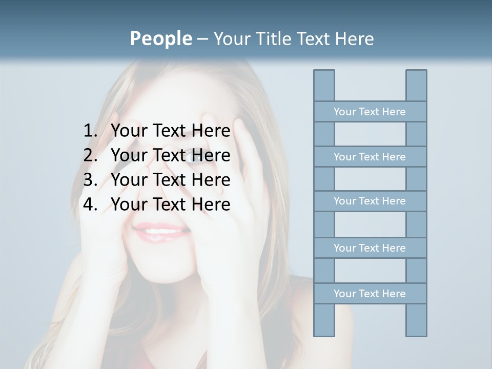 A Woman Covering Her Eyes With Her Hands PowerPoint Template