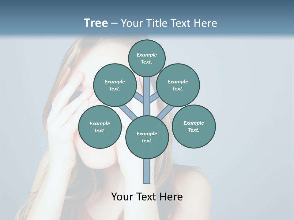 A Woman Covering Her Eyes With Her Hands PowerPoint Template