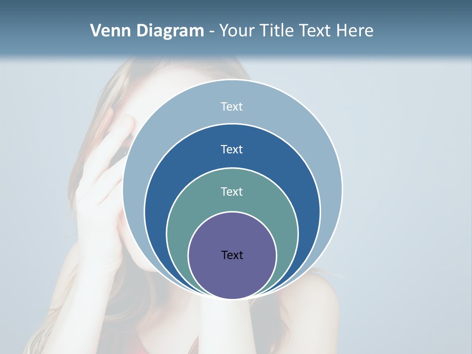 A Woman Covering Her Eyes With Her Hands PowerPoint Template
