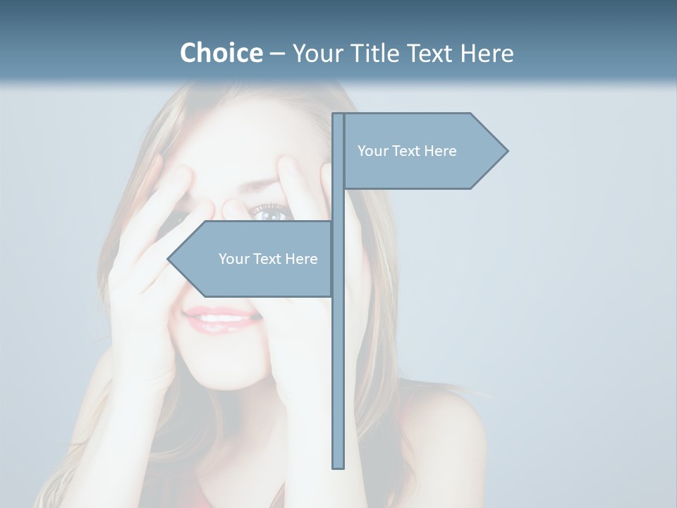 A Woman Covering Her Eyes With Her Hands PowerPoint Template