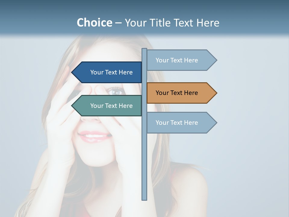 A Woman Covering Her Eyes With Her Hands PowerPoint Template