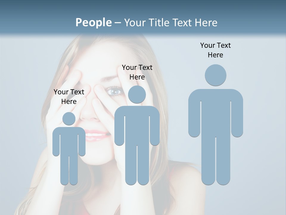 A Woman Covering Her Eyes With Her Hands PowerPoint Template