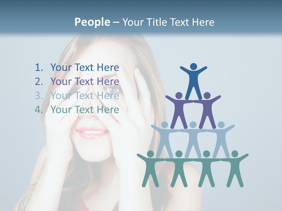 A Woman Covering Her Eyes With Her Hands PowerPoint Template