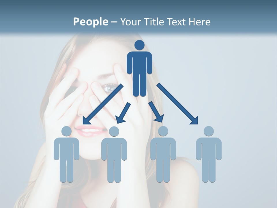 A Woman Covering Her Eyes With Her Hands PowerPoint Template