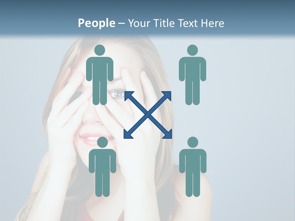 A Woman Covering Her Eyes With Her Hands PowerPoint Template