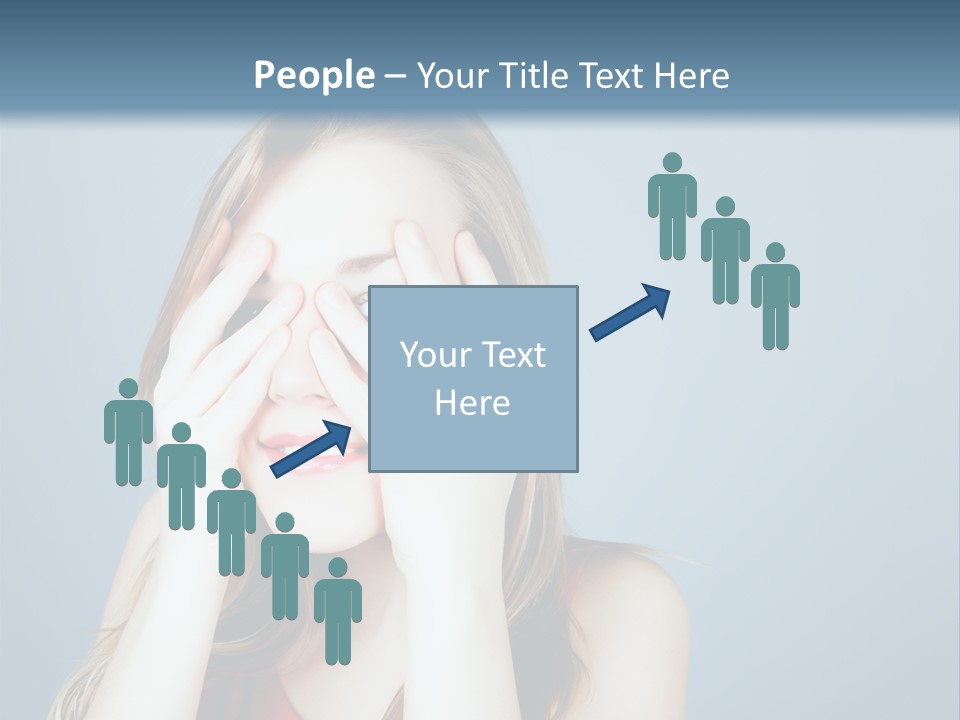 A Woman Covering Her Eyes With Her Hands PowerPoint Template