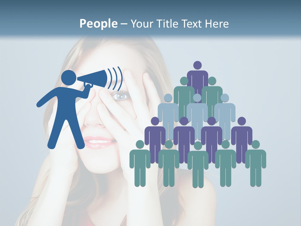 A Woman Covering Her Eyes With Her Hands PowerPoint Template