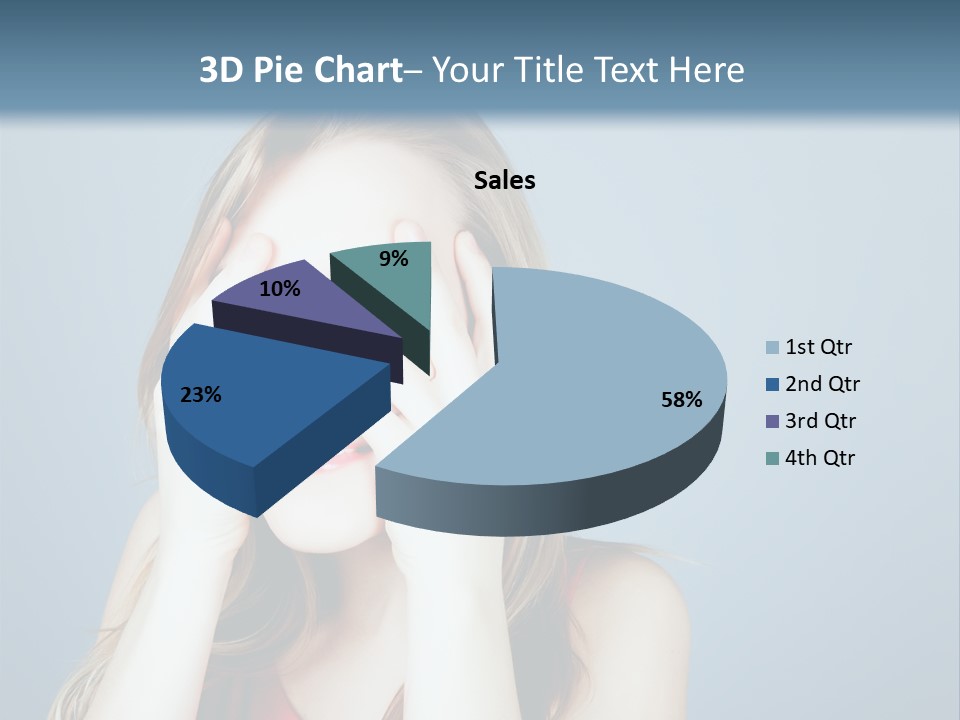 A Woman Covering Her Eyes With Her Hands PowerPoint Template