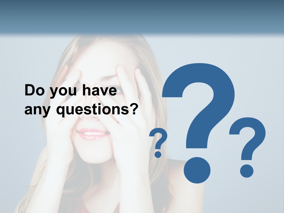 A Woman Covering Her Eyes With Her Hands PowerPoint Template