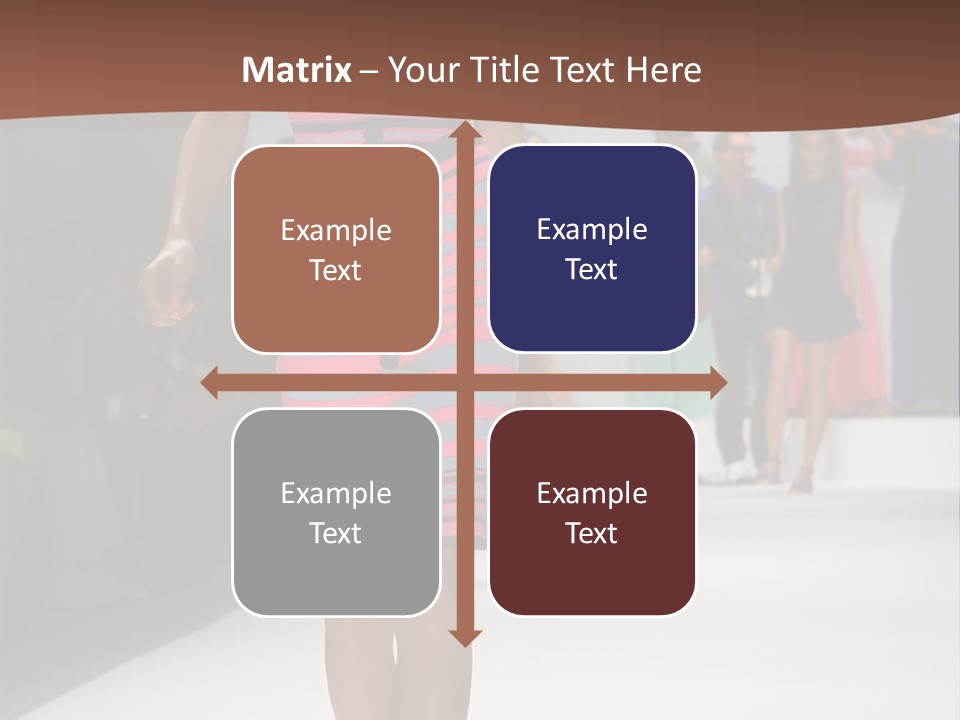 A Woman Walking Down A Runway In A Colorful Dress PowerPoint Template