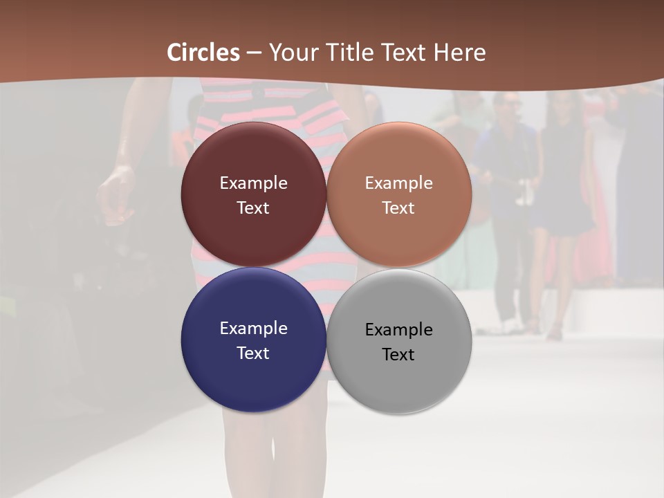 A Woman Walking Down A Runway In A Colorful Dress PowerPoint Template