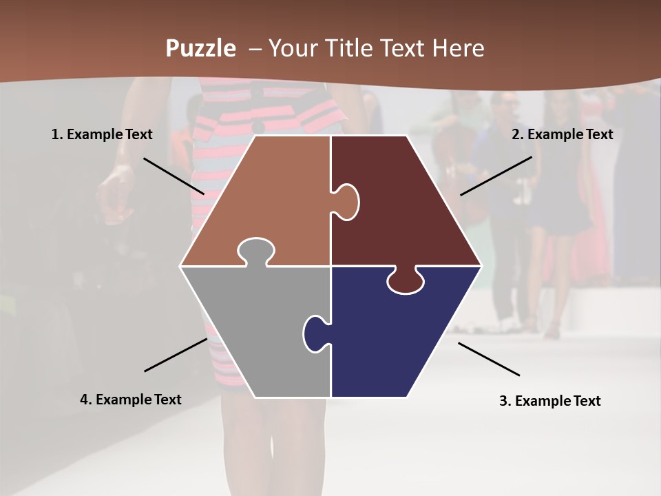 A Woman Walking Down A Runway In A Colorful Dress PowerPoint Template