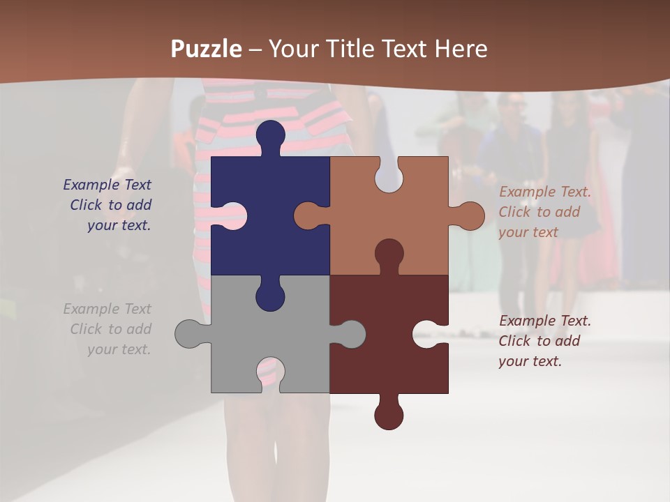 A Woman Walking Down A Runway In A Colorful Dress PowerPoint Template