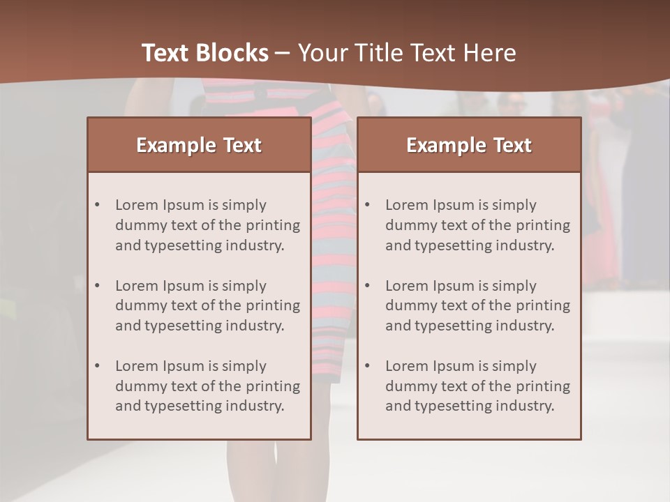 A Woman Walking Down A Runway In A Colorful Dress PowerPoint Template