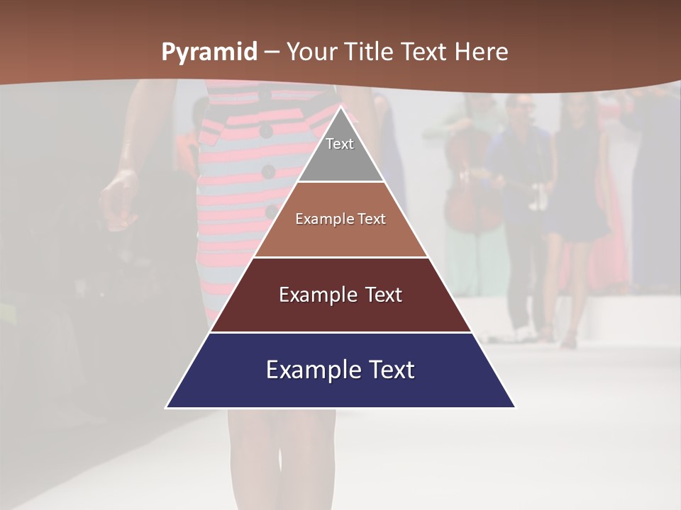 A Woman Walking Down A Runway In A Colorful Dress PowerPoint Template