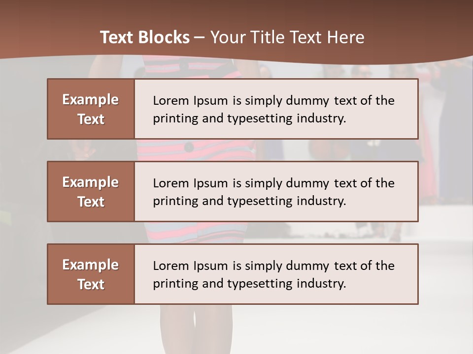 A Woman Walking Down A Runway In A Colorful Dress PowerPoint Template