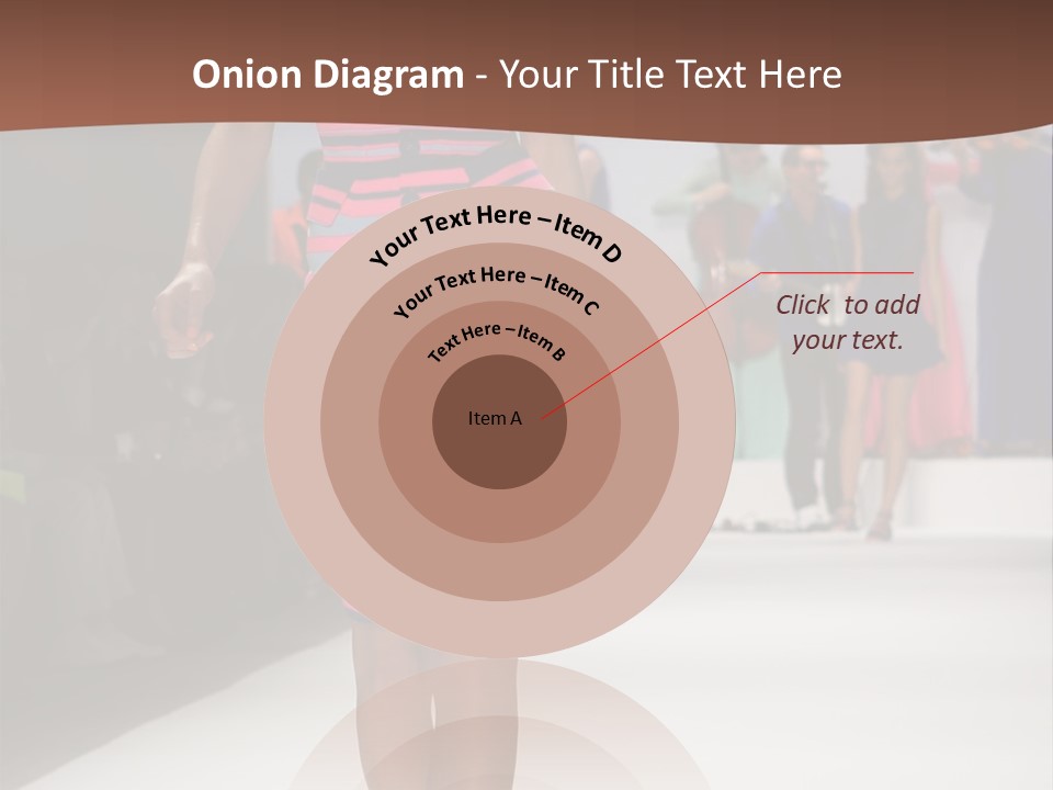 A Woman Walking Down A Runway In A Colorful Dress PowerPoint Template