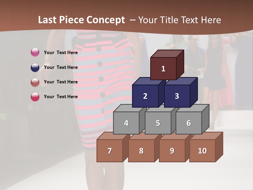 A Woman Walking Down A Runway In A Colorful Dress PowerPoint Template