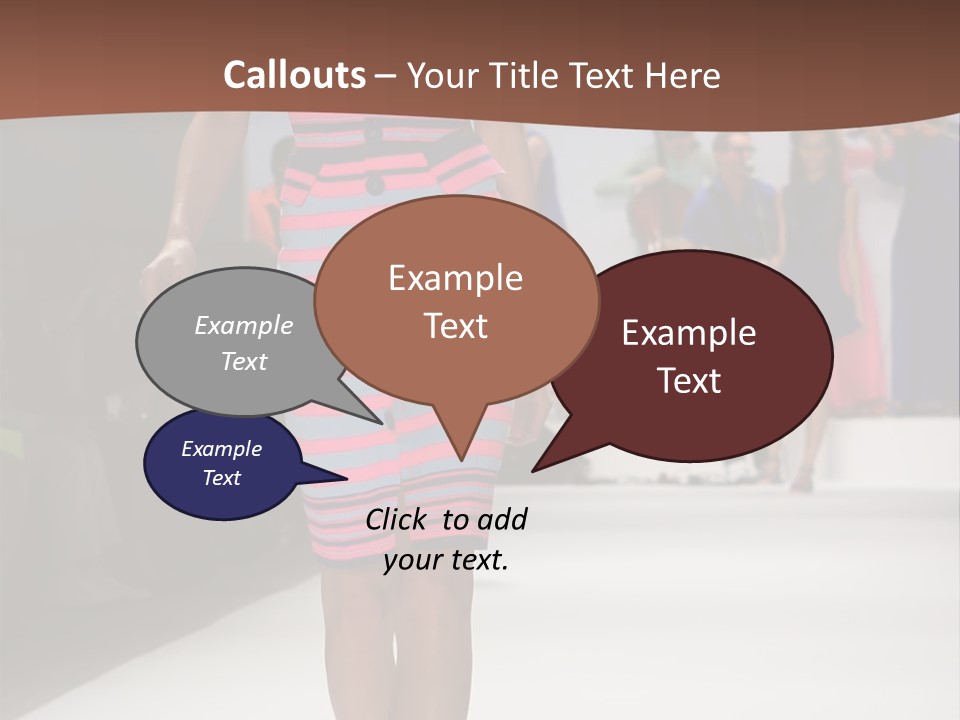 A Woman Walking Down A Runway In A Colorful Dress PowerPoint Template