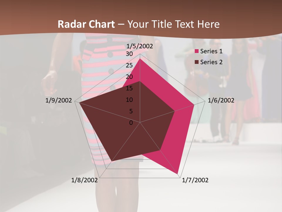 A Woman Walking Down A Runway In A Colorful Dress PowerPoint Template