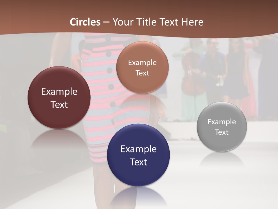 A Woman Walking Down A Runway In A Colorful Dress PowerPoint Template