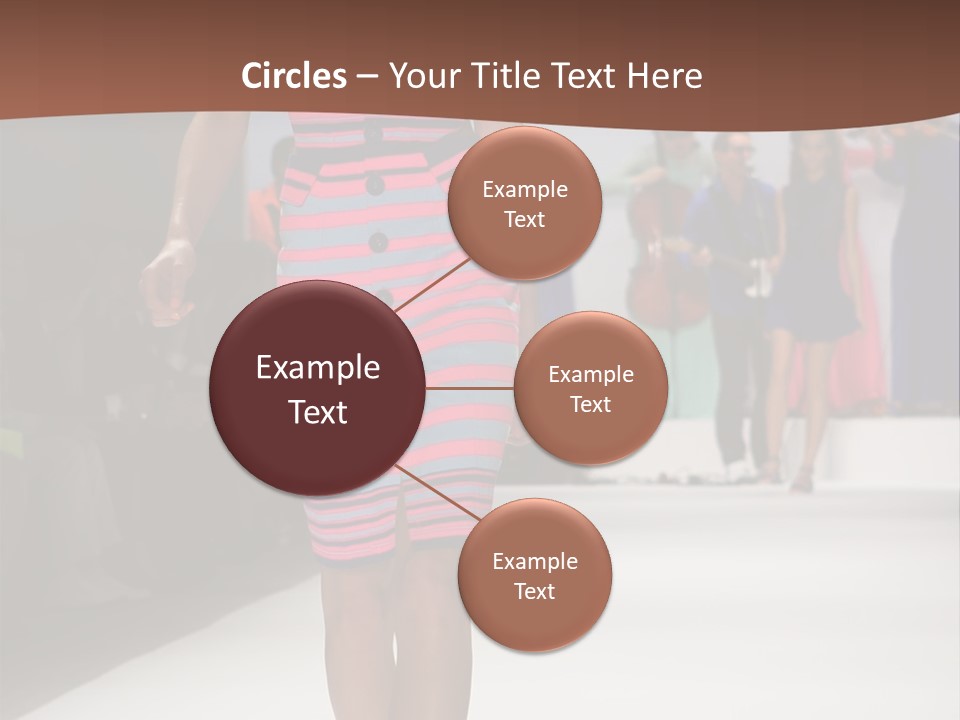 A Woman Walking Down A Runway In A Colorful Dress PowerPoint Template