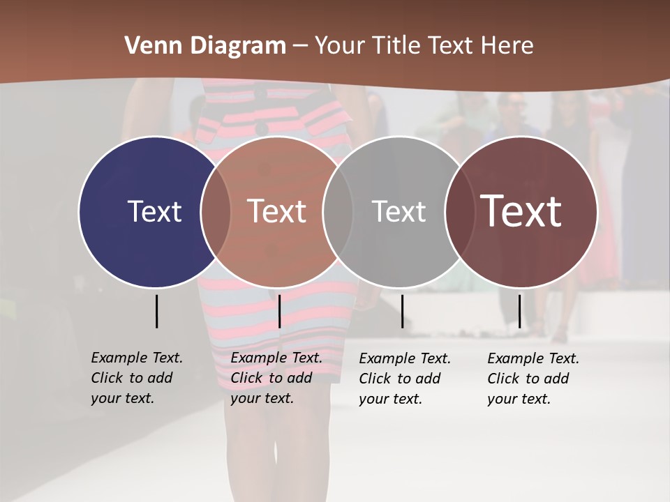 A Woman Walking Down A Runway In A Colorful Dress PowerPoint Template