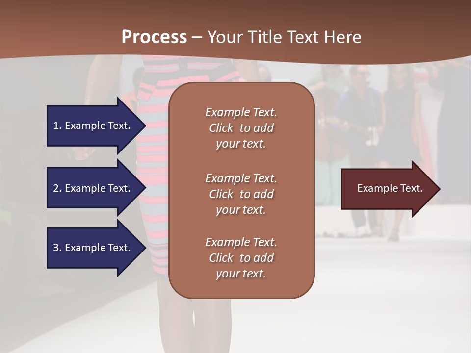 A Woman Walking Down A Runway In A Colorful Dress PowerPoint Template
