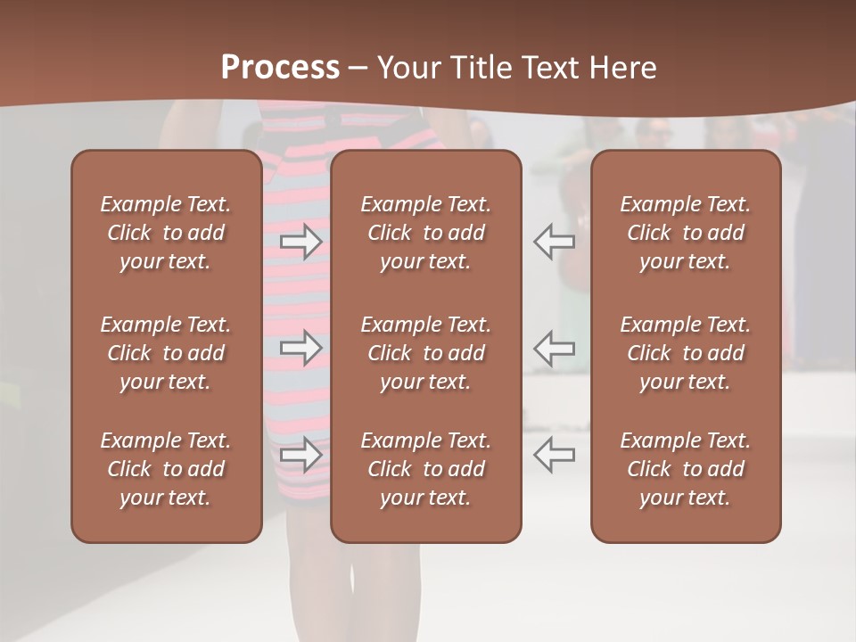 A Woman Walking Down A Runway In A Colorful Dress PowerPoint Template