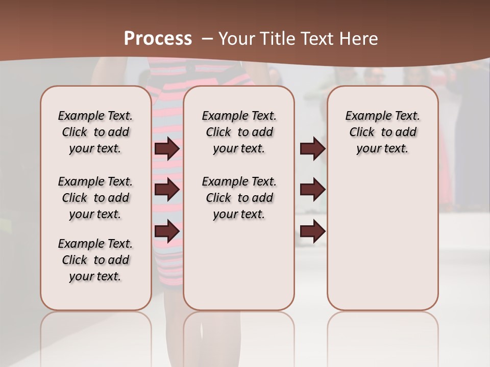A Woman Walking Down A Runway In A Colorful Dress PowerPoint Template