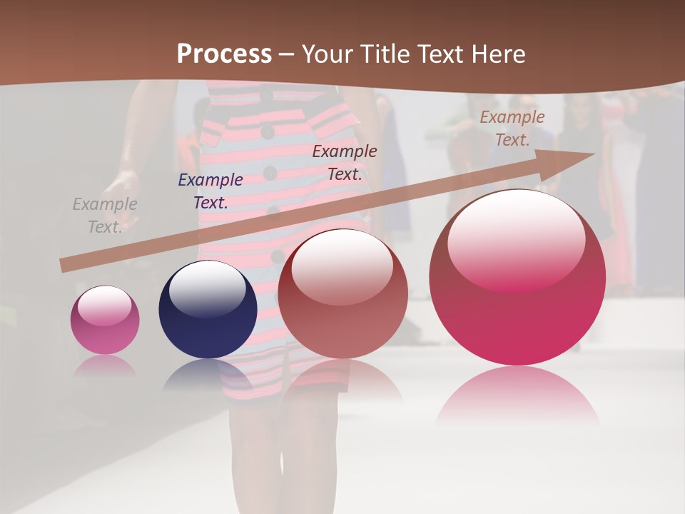 A Woman Walking Down A Runway In A Colorful Dress PowerPoint Template