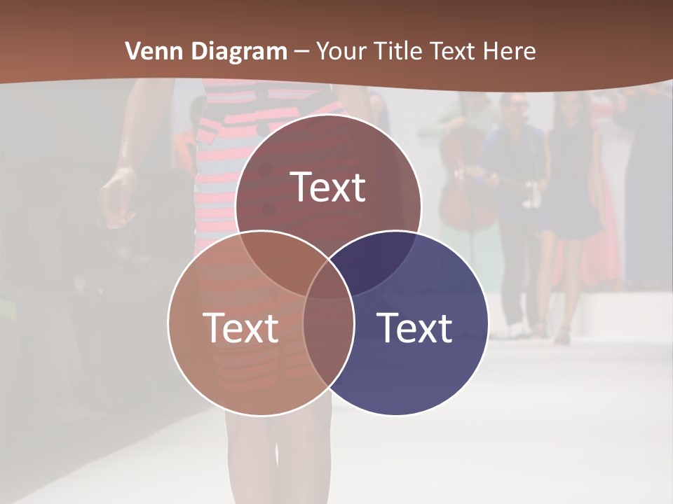 A Woman Walking Down A Runway In A Colorful Dress PowerPoint Template