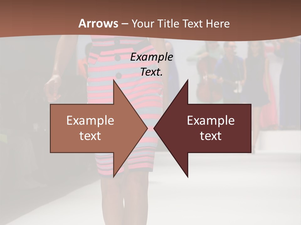 A Woman Walking Down A Runway In A Colorful Dress PowerPoint Template